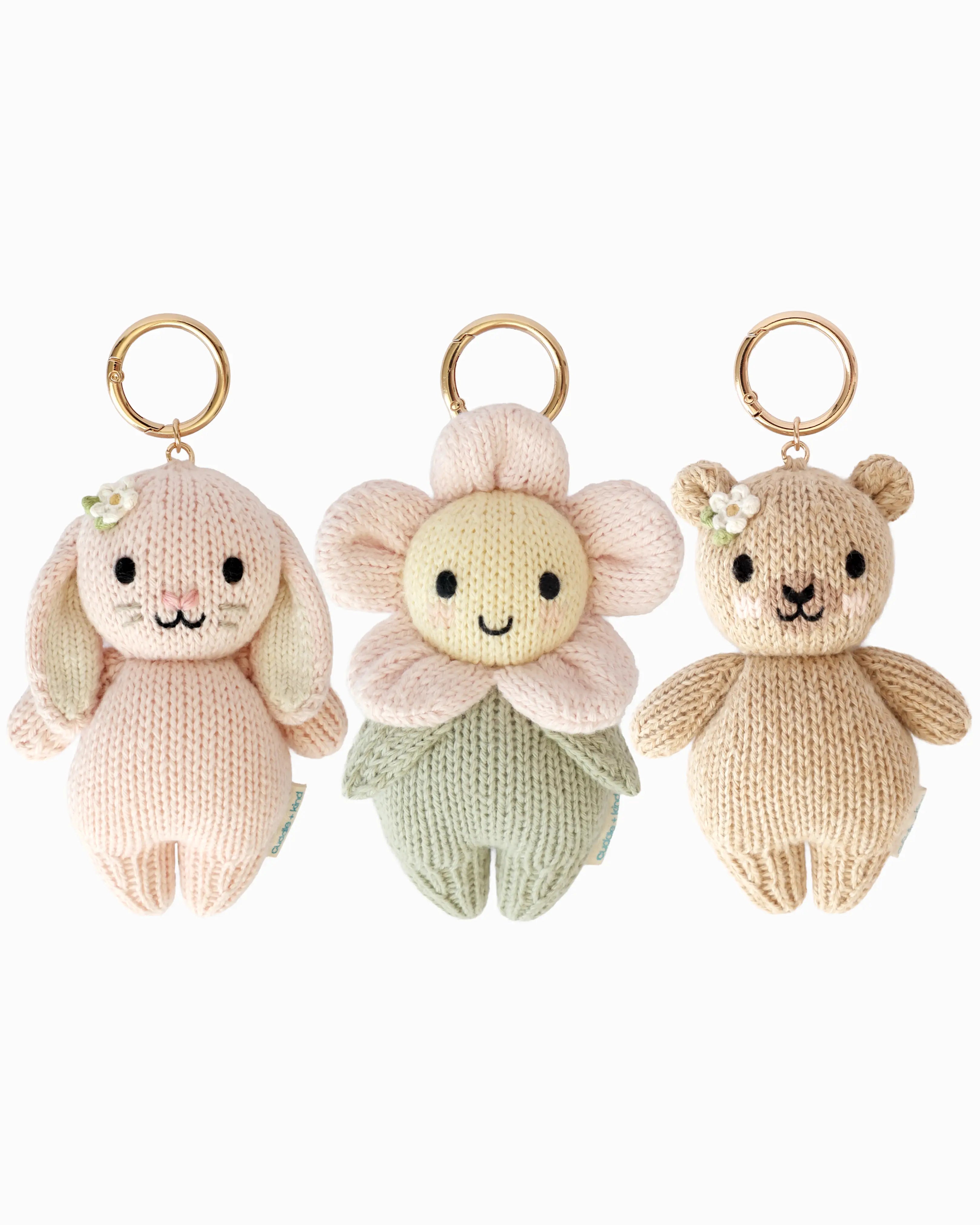 Baby bag charm set (floral)
