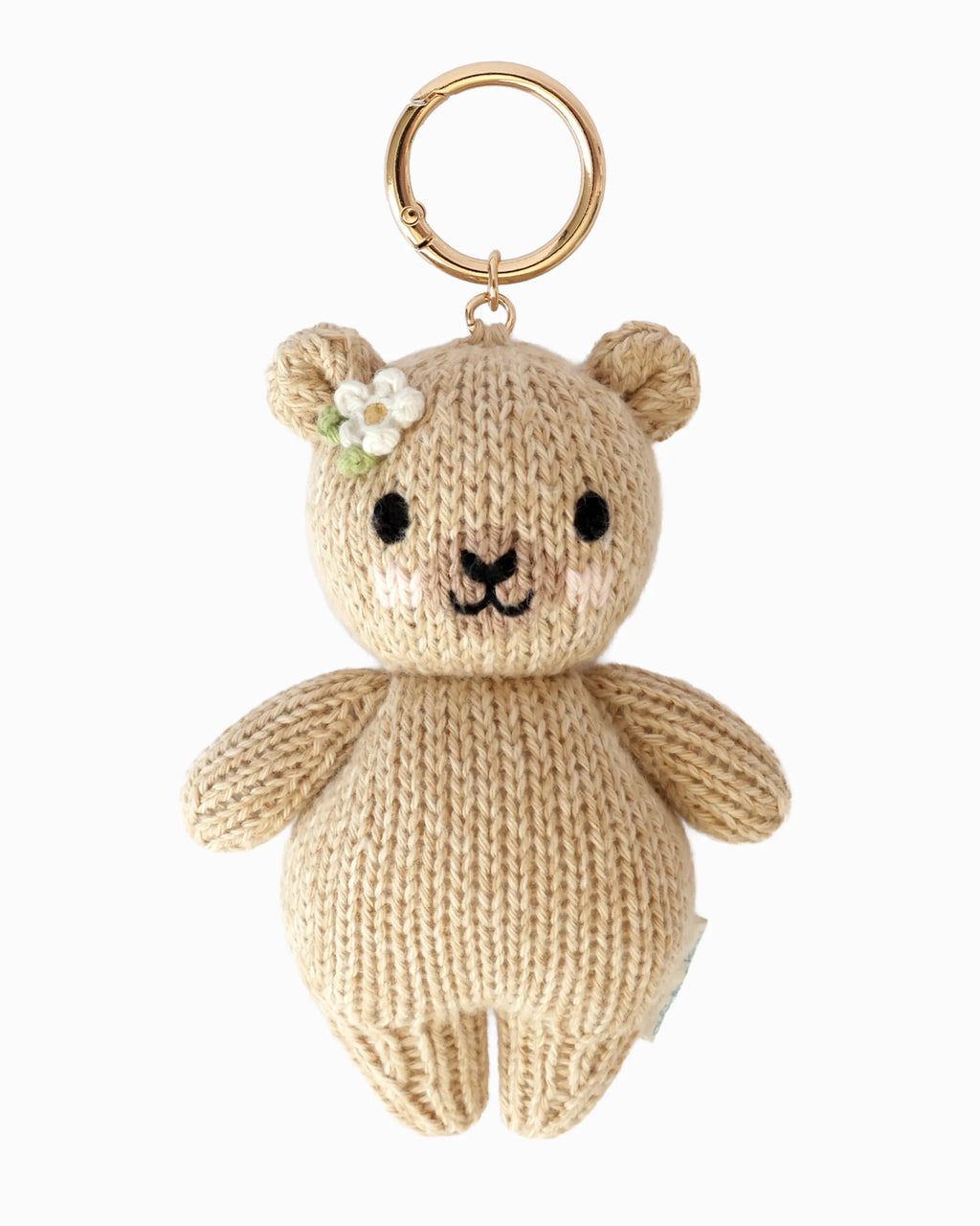 Baby honey bear (floral) bag charm