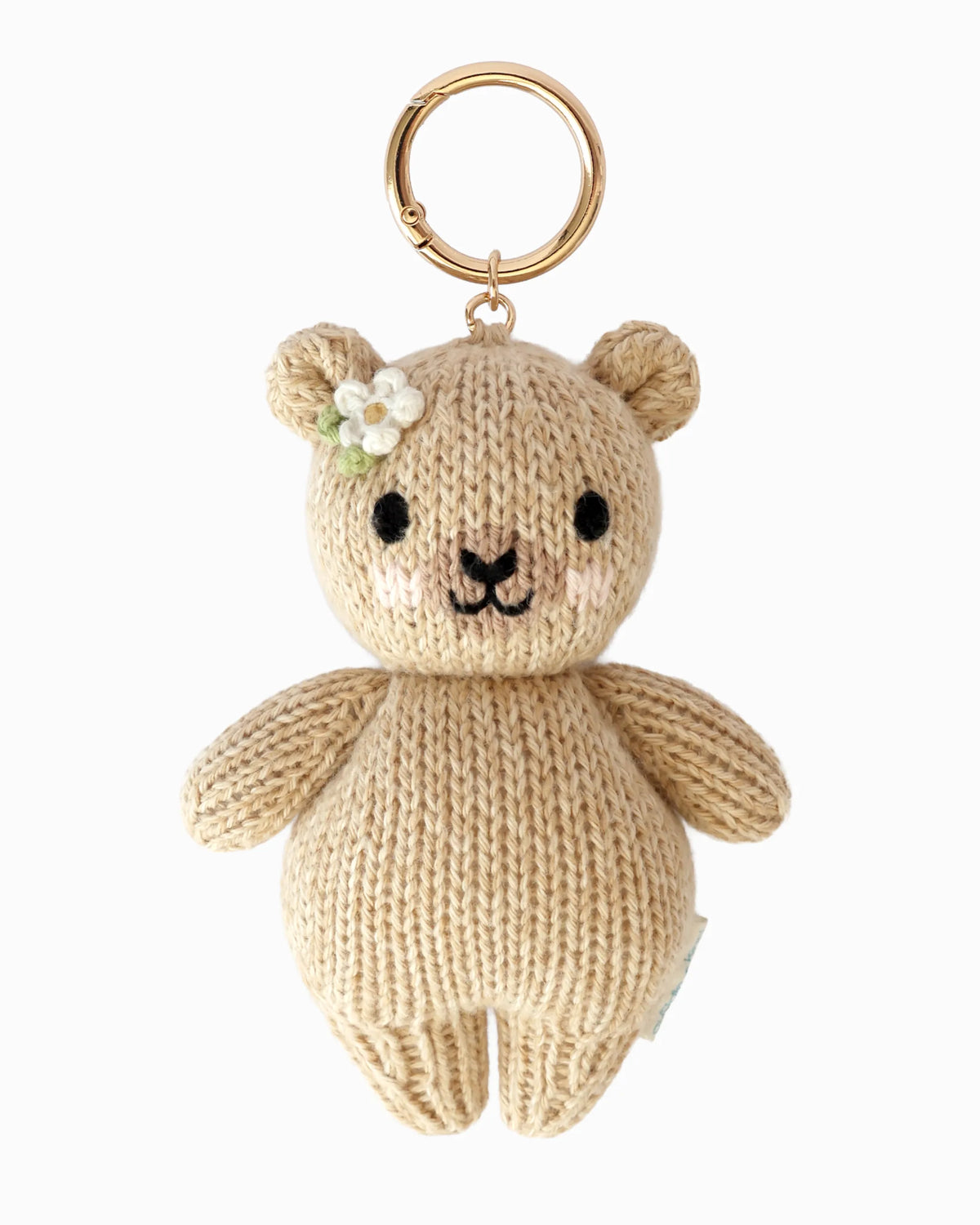 Baby honey bear (floral) bag charm
