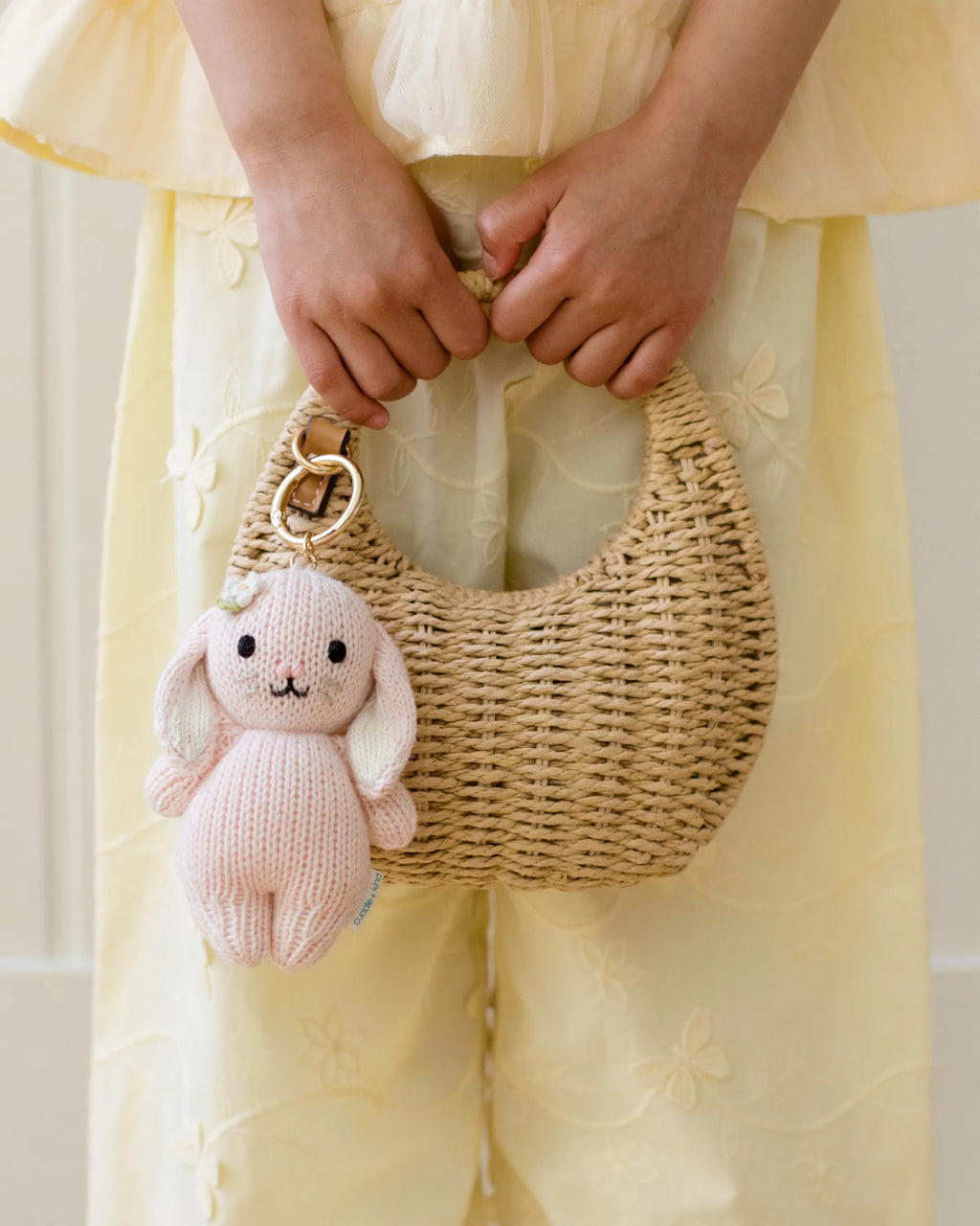 Baby bunny (rose) bag charm