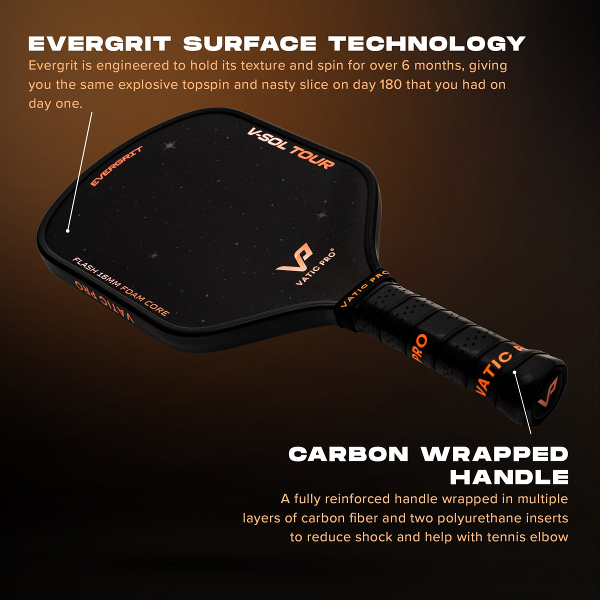 V-Sol Tour with Evergrit (16mm) (Includes Paddle Cover)