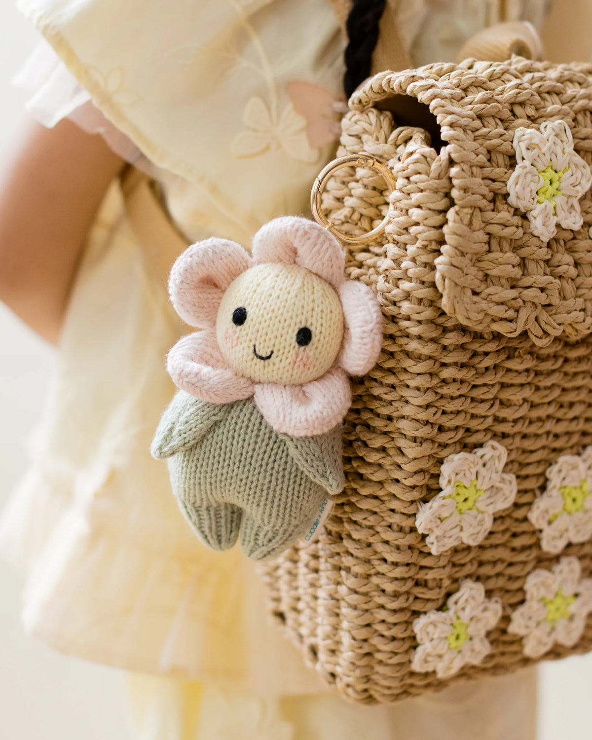 Baby daisy bag charm