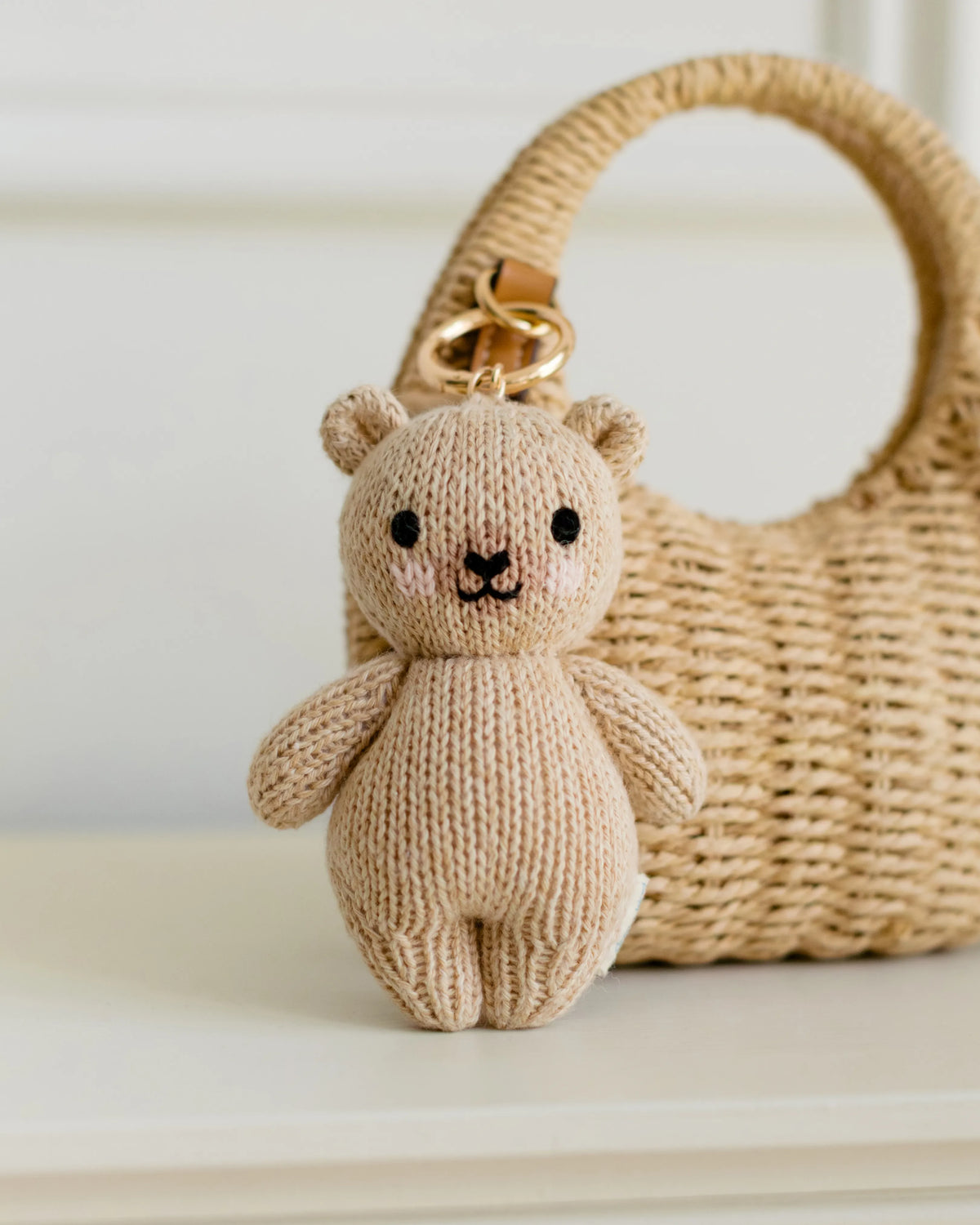 Baby honey bear bag charm