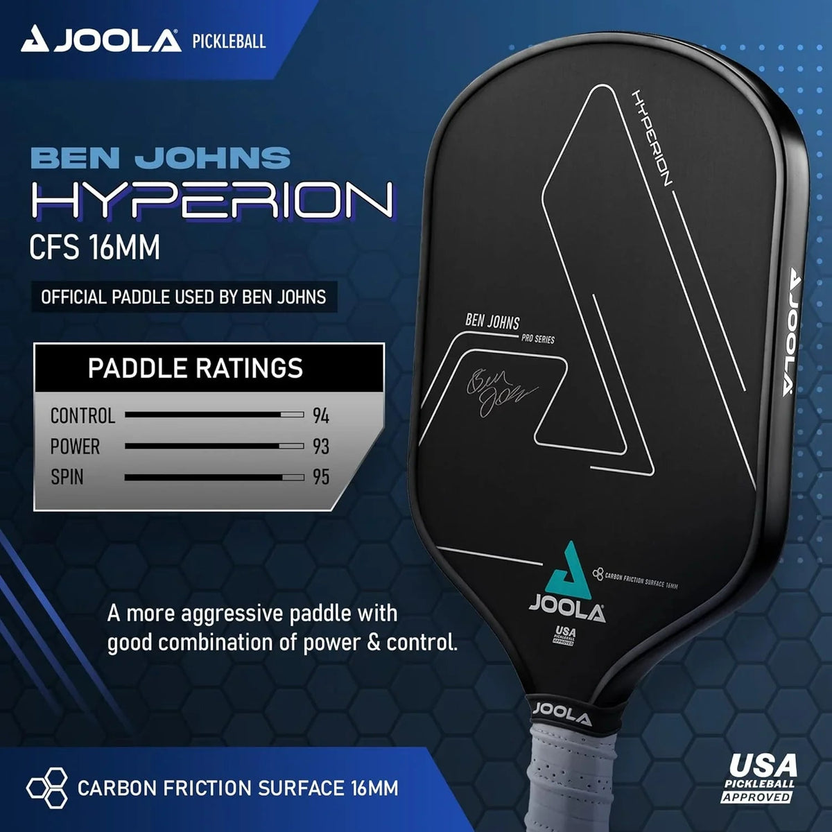 JOOLA Hyperion CFS 16mm Pickleball Paddle