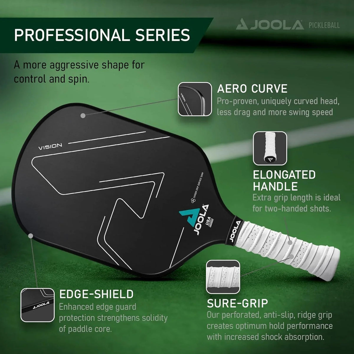 JOOLA Vision CGS 16mm Pickleball Paddle