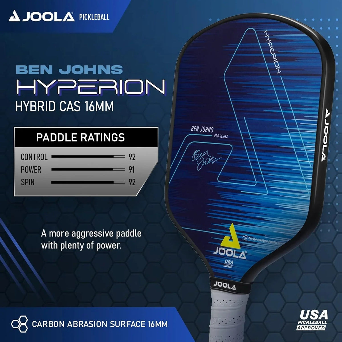 JOOLA Hyperion CAS 16mm Pickleball Paddle