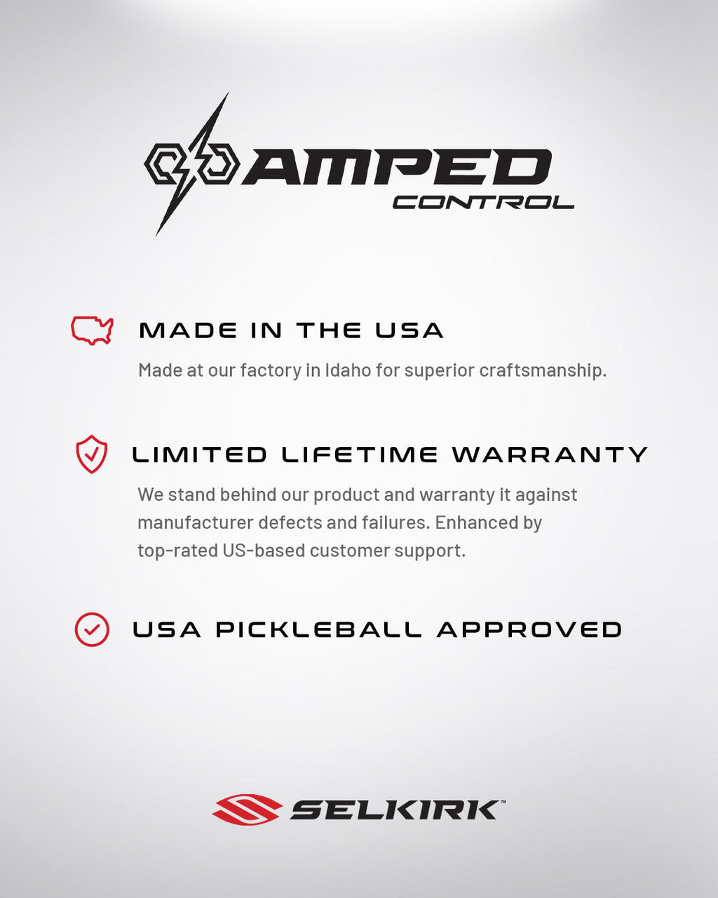 Selkirk AMPED Control - Epic - Pickleball Paddle