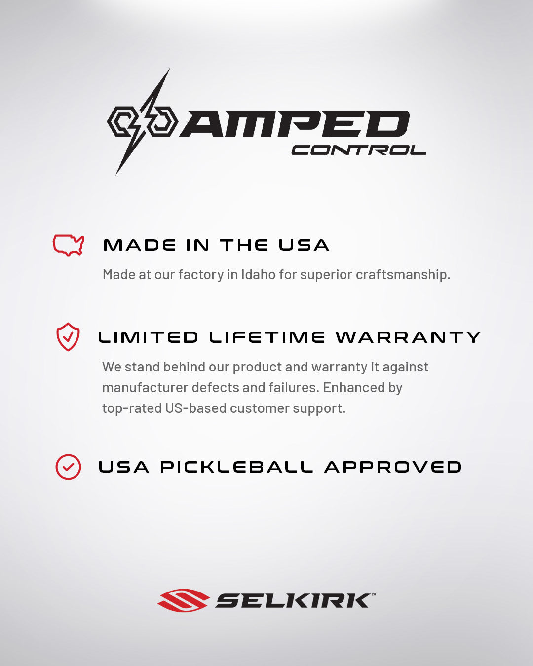 Selkirk AMPED Control - Epic - Pickleball Paddle