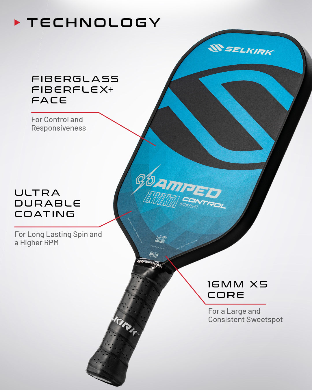 Selkirk AMPED Control - Invikta - Pickleball Paddle