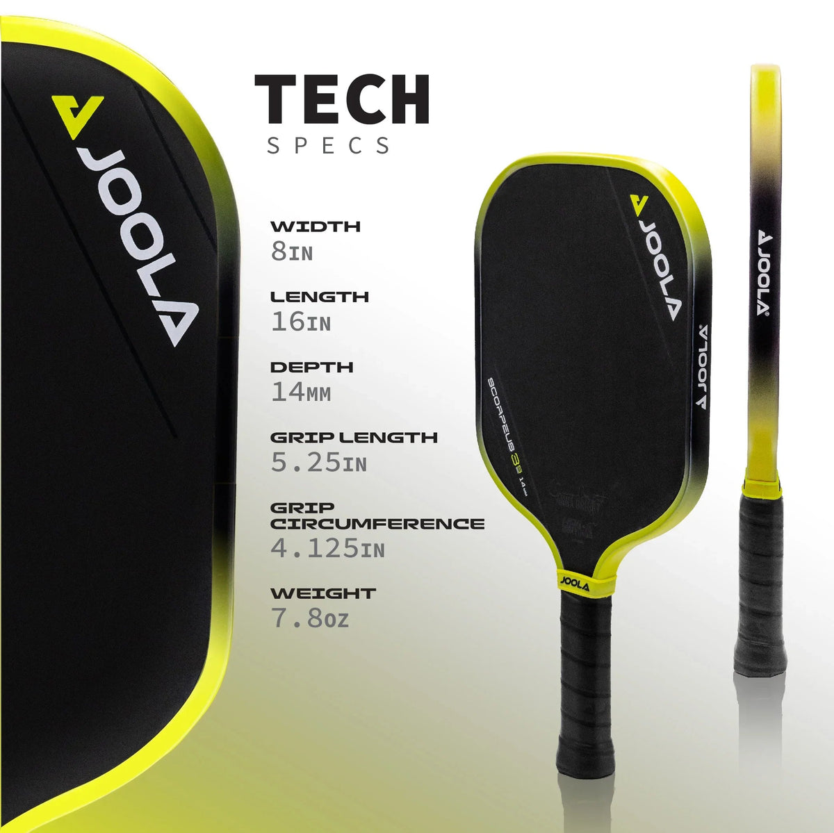 JOOLA Scorpeus 3S 14mm Pickleball Paddle