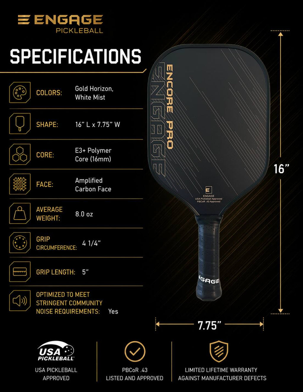 NEW. Encore Pro - 4th Generation Graphics | True Carbon Fiber Skin