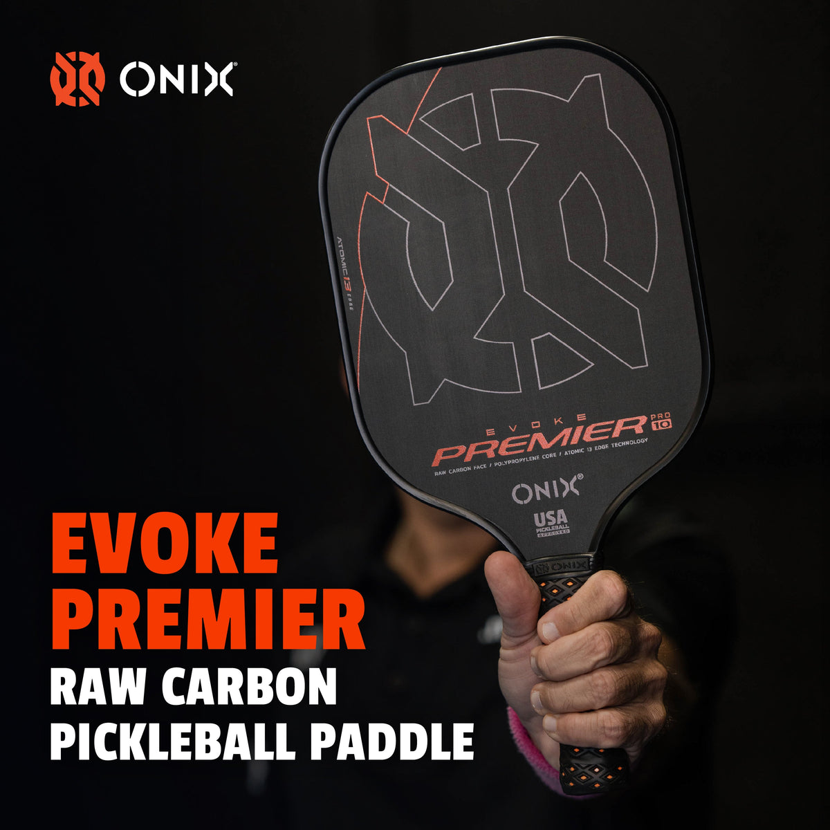 Evoke Premier Raw Carbon Pickleball Paddle