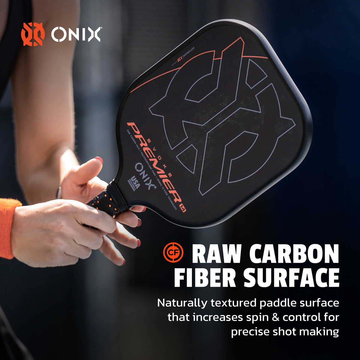 Evoke Premier Raw Carbon Pickleball Paddle