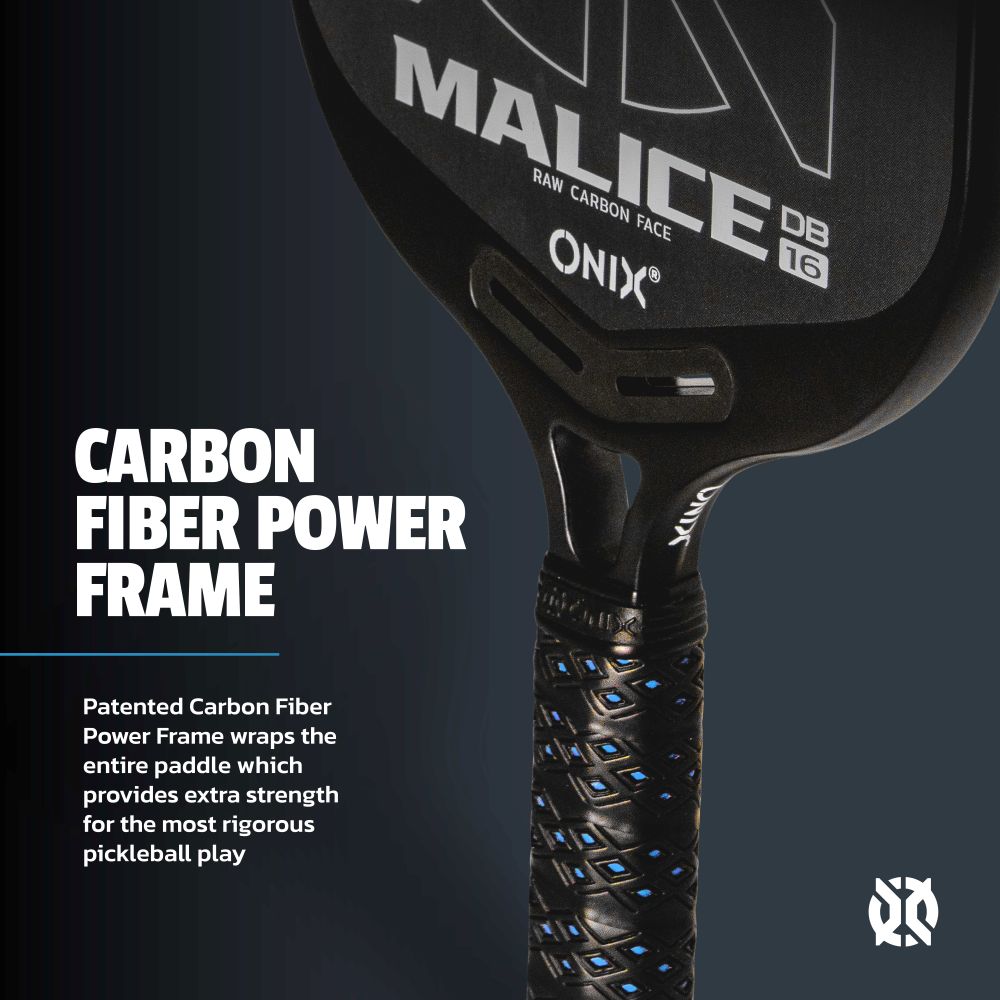 Malice DB Open Throat Raw Carbon Fiber Pickleball Paddle