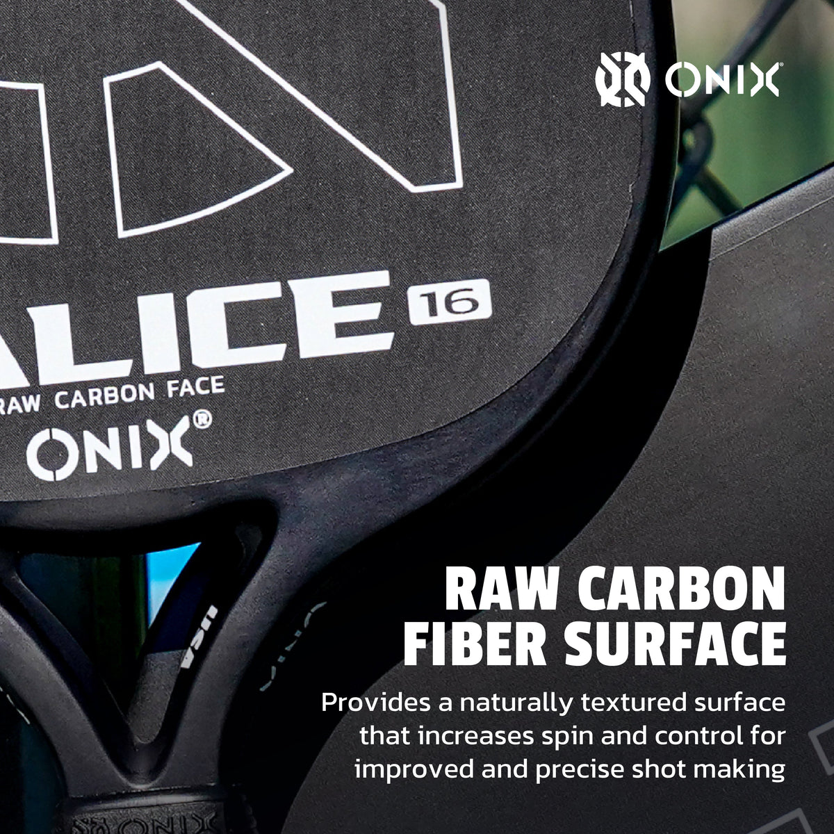 Malice Raw Carbon Fiber Open Throat Pickleball Paddle