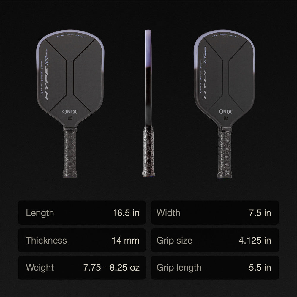 Hype X Pro Raw Carbon Pickleball Paddle