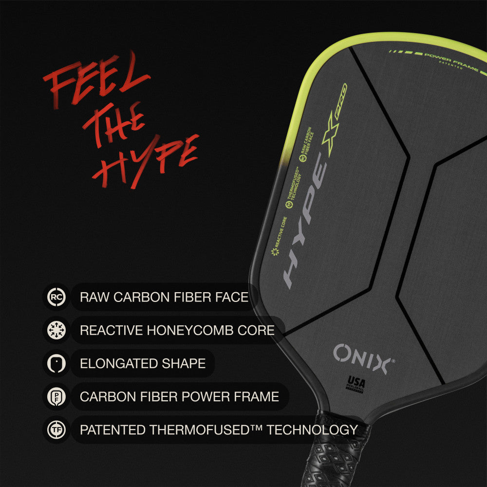 Hype X Pro Raw Carbon Pickleball Paddle