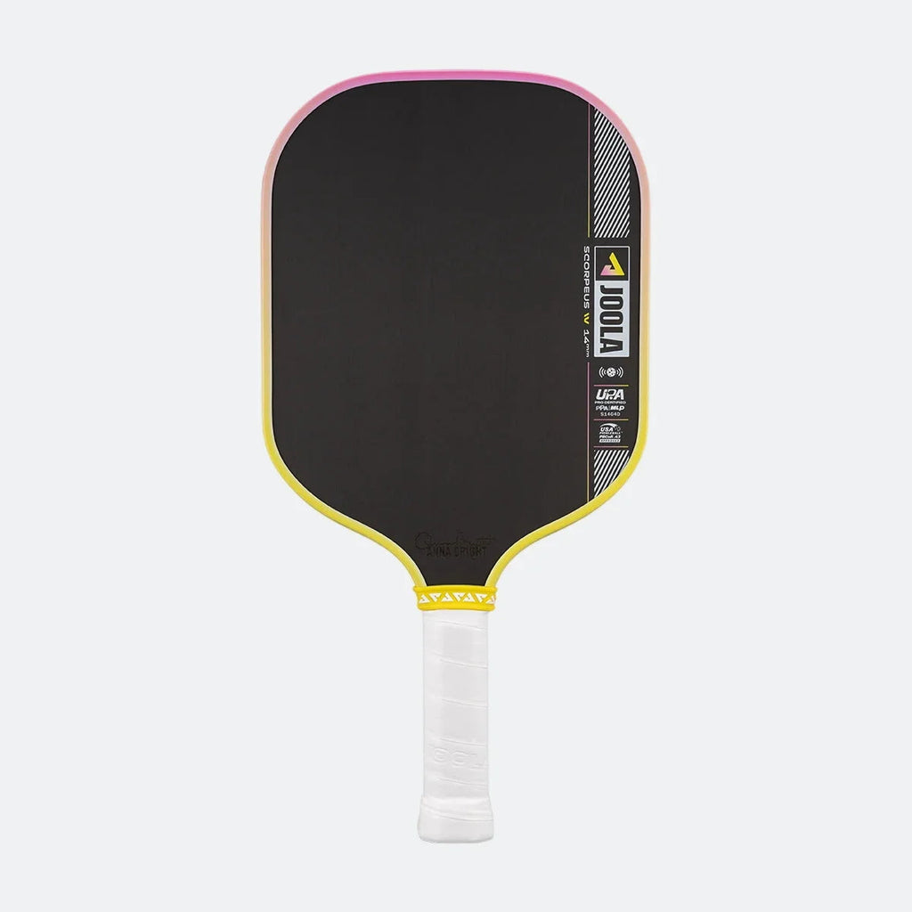 JOOLA Scorpeus Pro IV 14mm Pickleball Paddle - Tropical Yellow/Pink