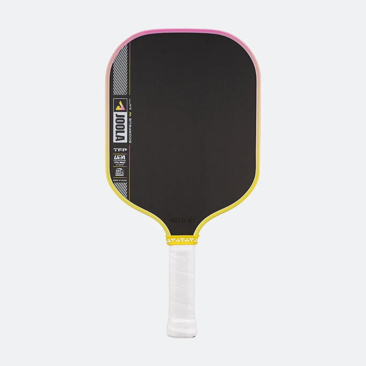 JOOLA Scorpeus Pro IV 14mm Pickleball Paddle - Tropical Yellow/Pink