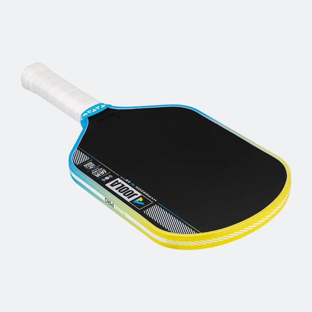 JOOLA Hyperion Pro IV 16mm Pickleball Paddle - Tropical Blue/Yellow